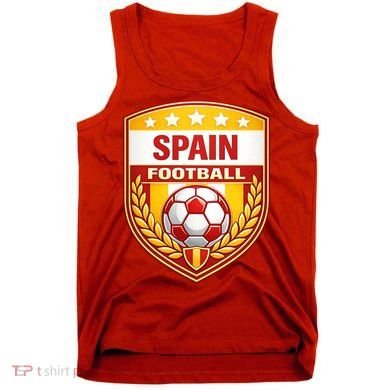 Spain Football Crest Soccer Ball Badge Shield Tank Top