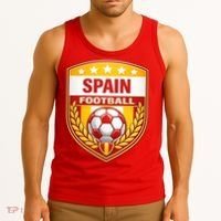 Spain Football Crest Soccer Ball Badge Shield Tank Top thumb 3