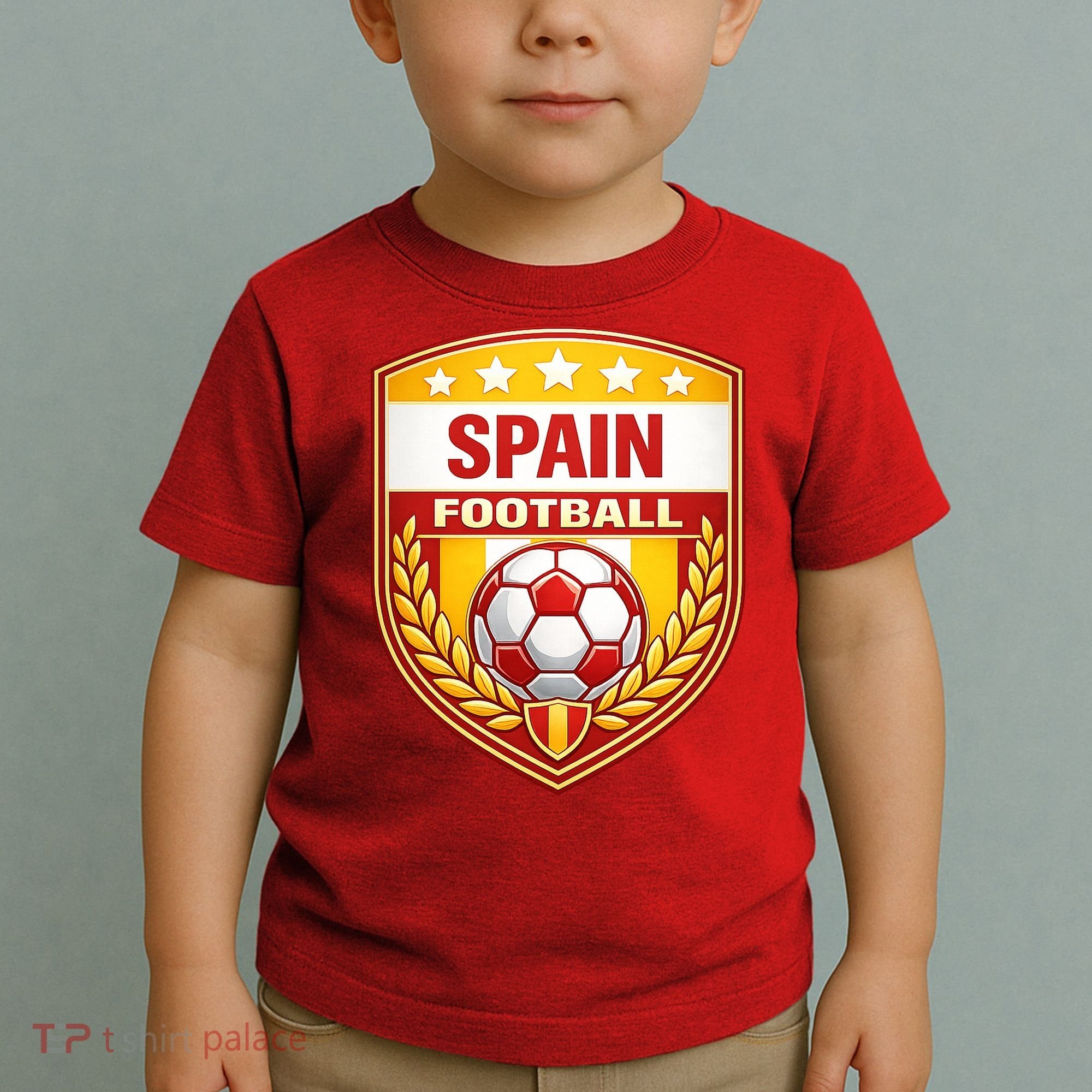 Spain Football Crest Soccer Ball Badge Shield Toddler T-Shirt