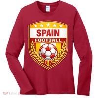Spain Football Crest Soccer Ball Badge Shield Women's Long Sleeve Shirt thumb 0
