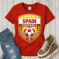 Spain Football Crest Soccer Ball Badge Shield Women's T-Shirt thumb 3