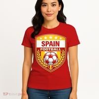 Spain Football Crest Soccer Ball Badge Shield Women's T-Shirt thumb 4