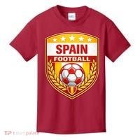 Spain Football Crest Soccer Ball Badge Shield Kids T-Shirt thumb 0