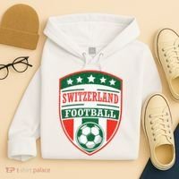 Switzerland Football Crest Soccer Ball Badge Shield Hoodie thumb 4