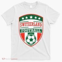 Switzerland Football Crest Soccer Ball Badge Shield T-Shirt thumb 0