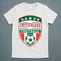Switzerland Football Crest Soccer Ball Badge Shield T-Shirt thumb 5