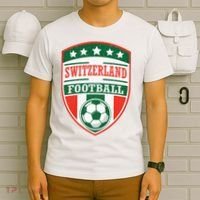 Switzerland Football Crest Soccer Ball Badge Shield T-Shirt thumb 6