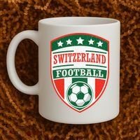 Switzerland Football Crest Soccer Ball Badge Shield Coffee Mug thumb 2