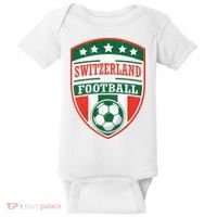 Switzerland Football Crest Soccer Ball Badge Shield Baby Bodysuit thumb 0
