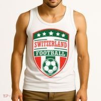 Switzerland Football Crest Soccer Ball Badge Shield Tank Top thumb 3