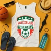 Switzerland Football Crest Soccer Ball Badge Shield Tank Top thumb 4