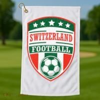 Switzerland Football Crest Soccer Ball Badge Shield Golf Towel thumb 1