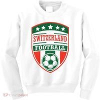 Switzerland Football Crest Soccer Ball Badge Shield Kids Sweatshirt thumb 0
