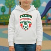 Switzerland Football Crest Soccer Ball Badge Shield Kids Hoodie thumb 3