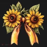 Sunflower Floral Coquette Bow Wildflowers Women Mother Day Women's Hoodie thumb 2
