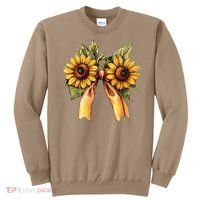 Sunflower Floral Coquette Bow Wildflowers Women Mother Day Sweatshirt thumb 0
