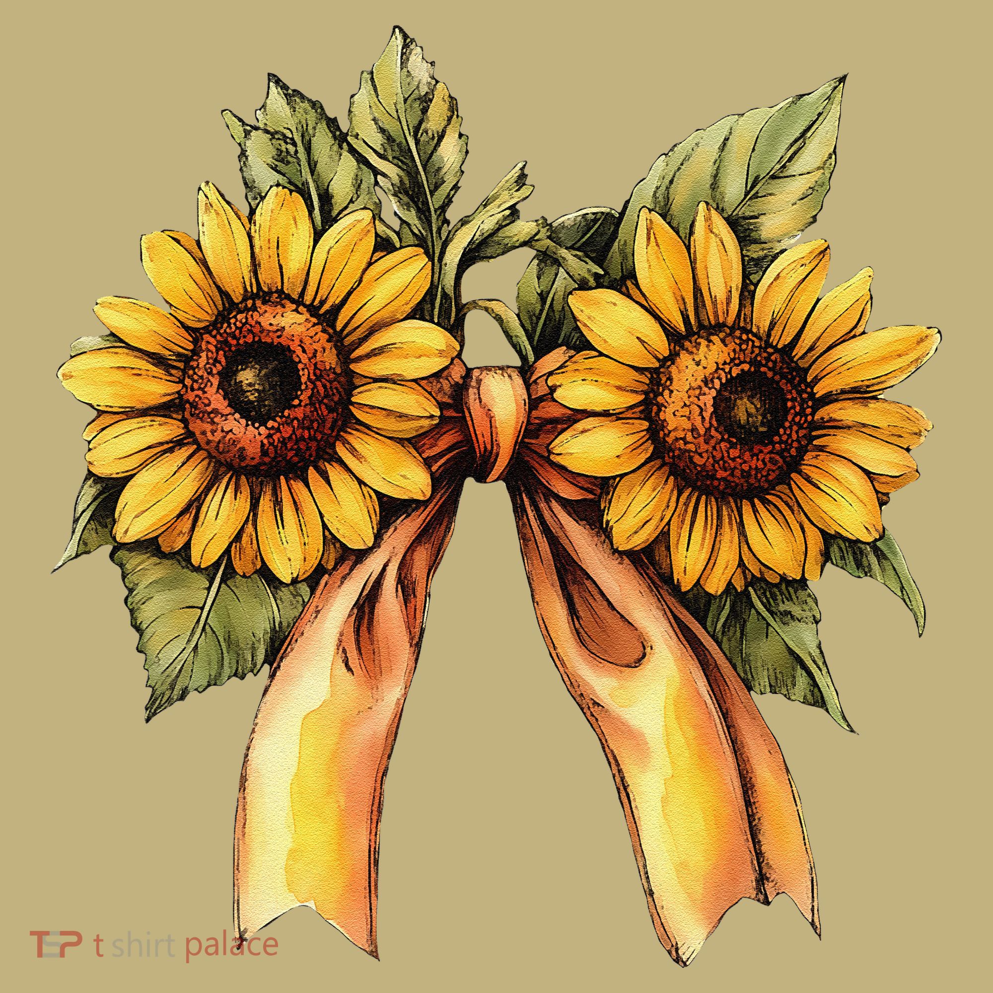 Sunflower Floral Coquette Bow Wildflowers Women Mother Day Sweatshirt
