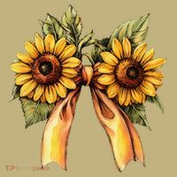 Sunflower Floral Coquette Bow Wildflowers Women Mother Day T-Shirt thumb 7
