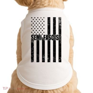 Semi Fascist Distressed USA American Flag Doggie Tank