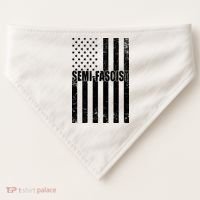 Semi Fascist Distressed USA American Flag USA-Made Doggie Bandana thumb 0