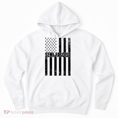 Semi Fascist Distressed USA American Flag Hoodie