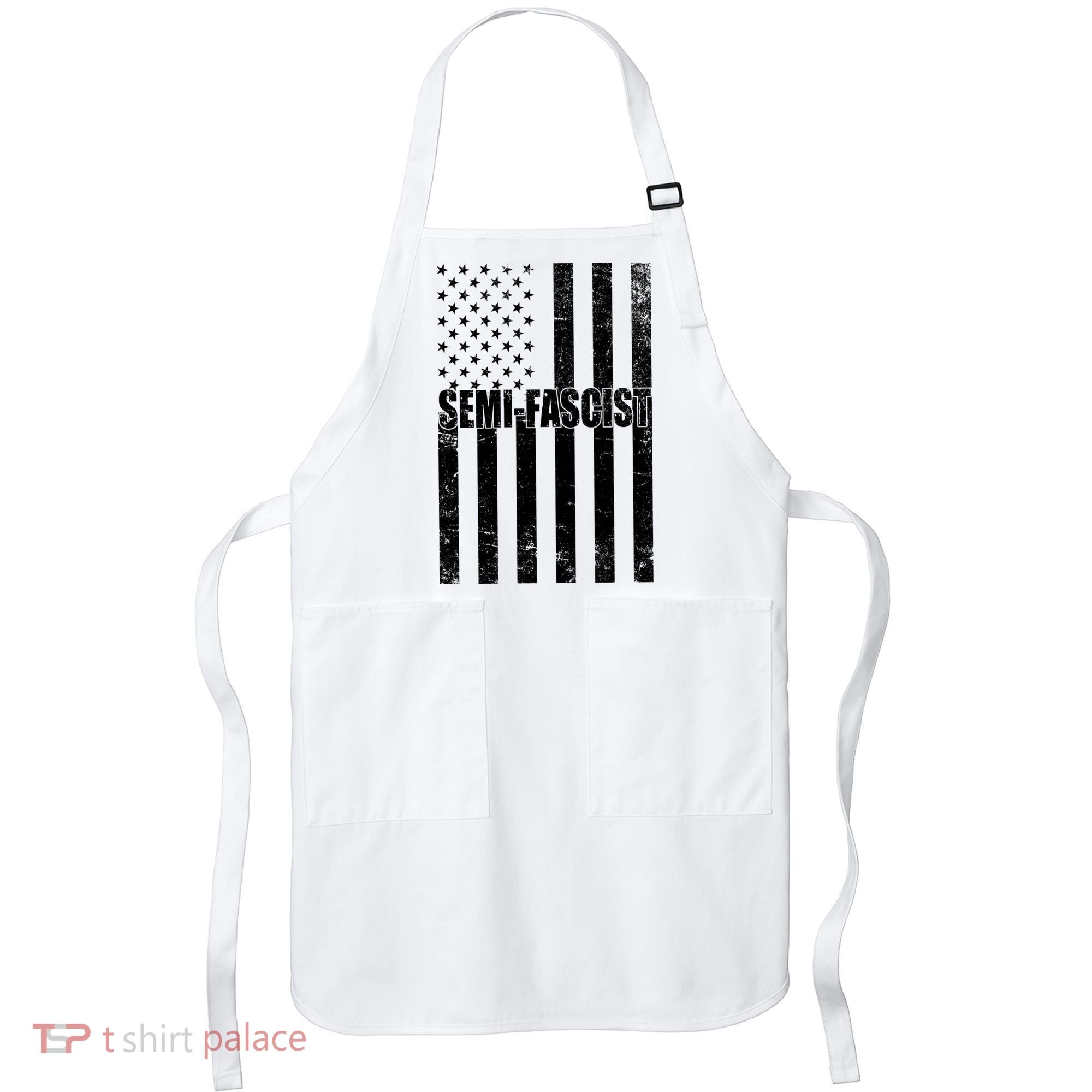 Semi Fascist Distressed USA American Flag Apron
