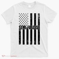 Semi Fascist Distressed USA American Flag T-Shirt thumb 0