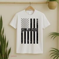 Semi Fascist Distressed USA American Flag T-Shirt thumb 2