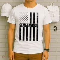 Semi Fascist Distressed USA American Flag T-Shirt thumb 6