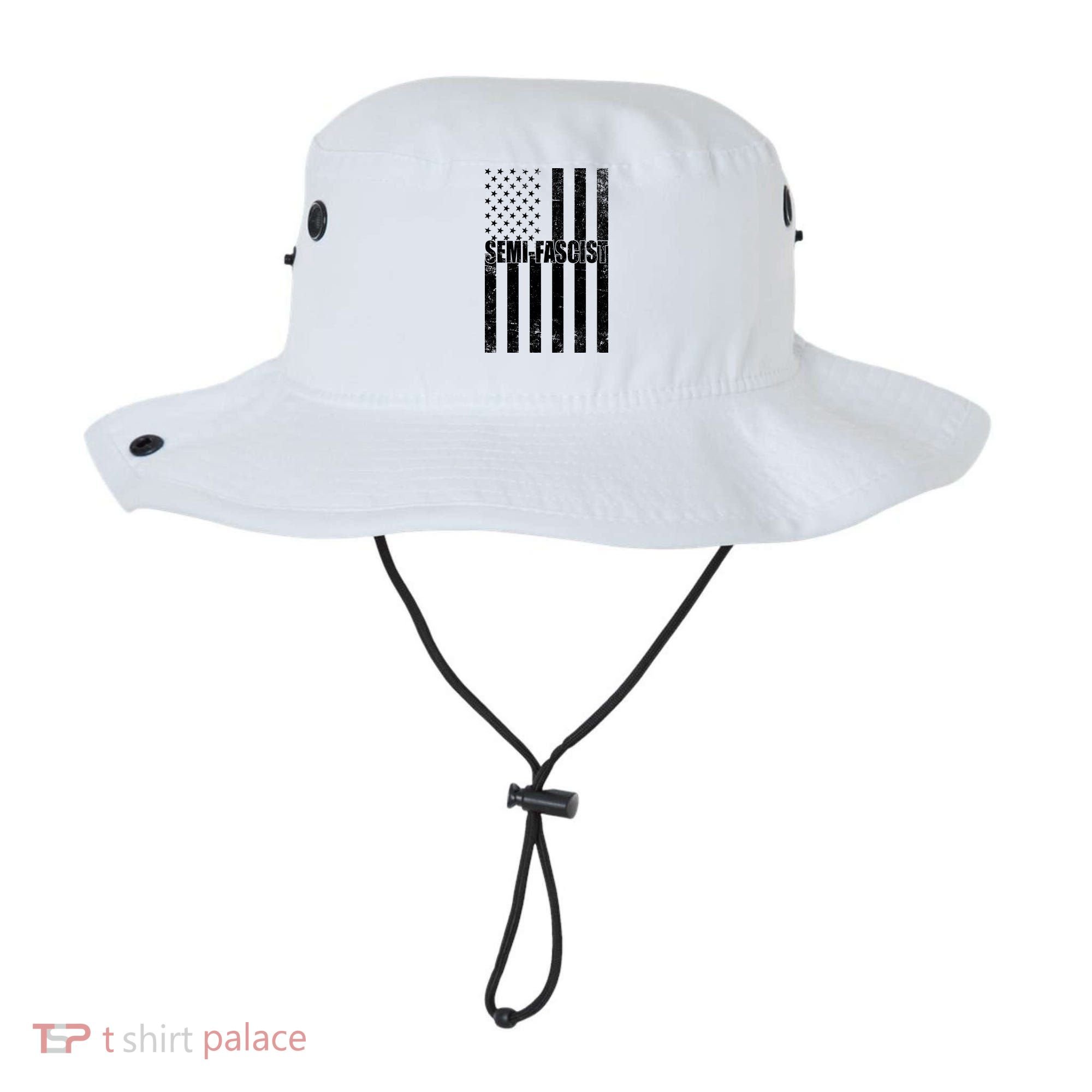 Semi Fascist Distressed USA American Flag Bucket Hat