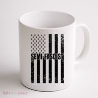 Semi Fascist Distressed USA American Flag Coffee Mug thumb 1