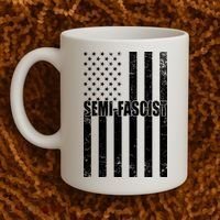 Semi Fascist Distressed USA American Flag Coffee Mug thumb 2