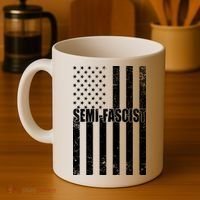 Semi Fascist Distressed USA American Flag Coffee Mug thumb 4
