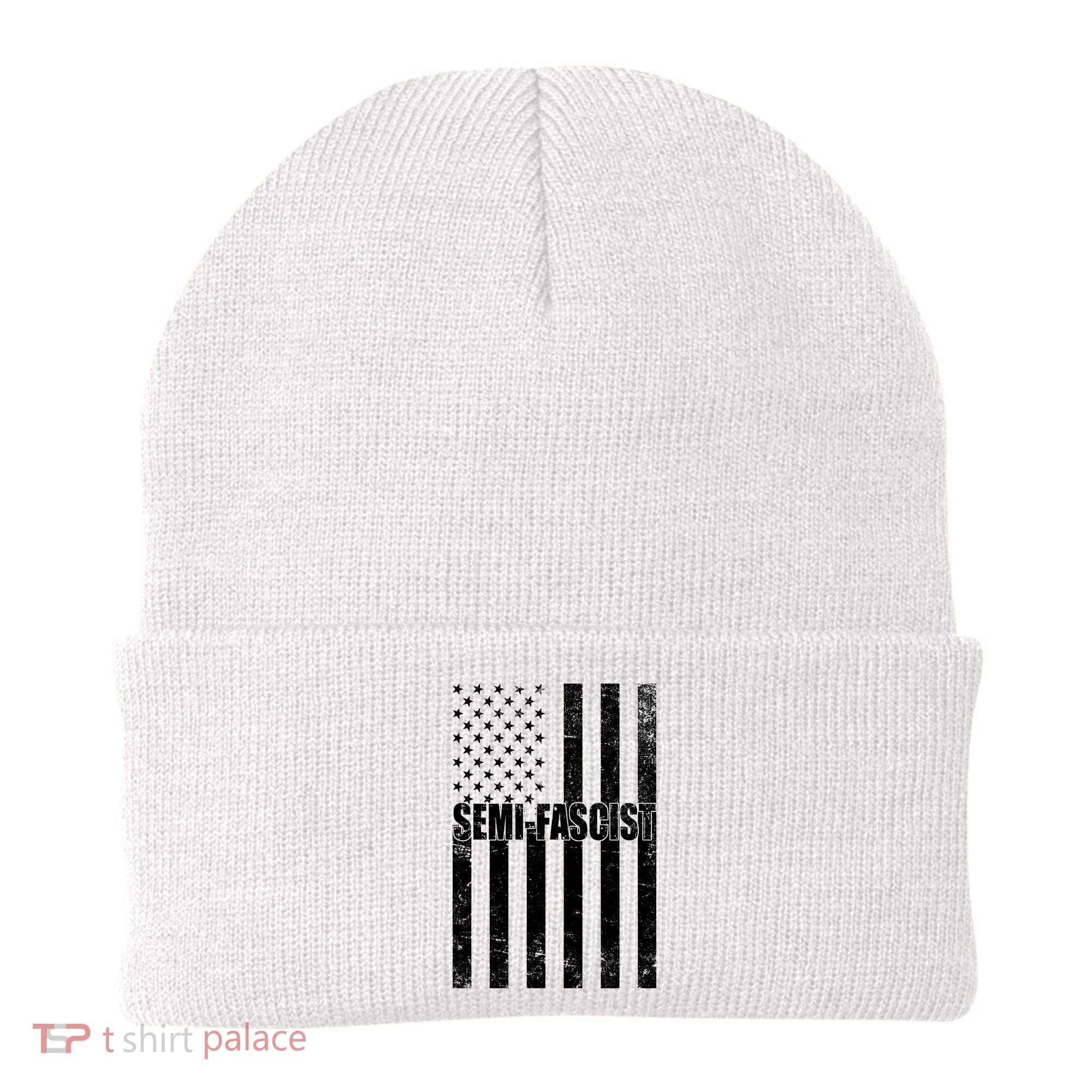 Semi Fascist Distressed USA American Flag Beanie