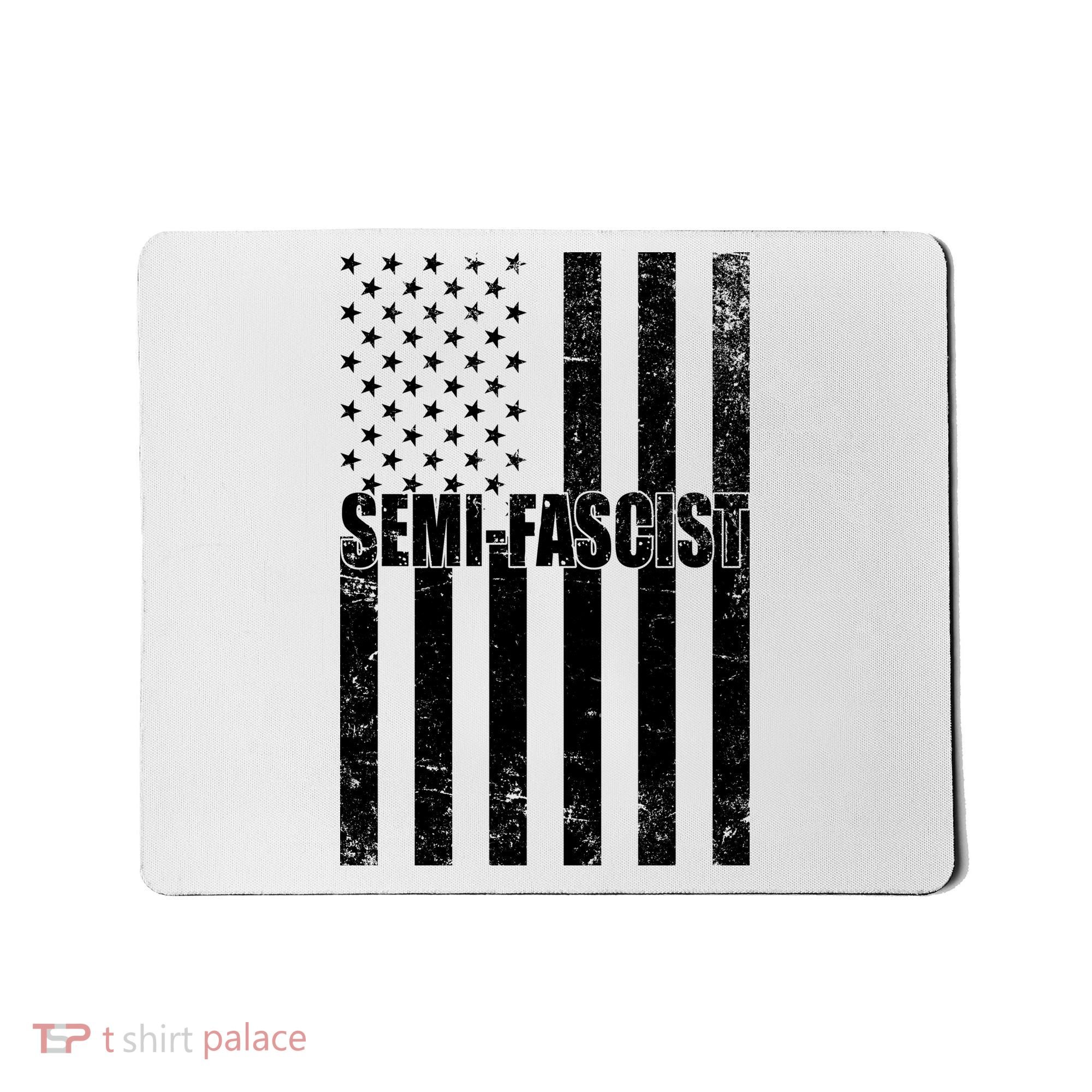 Semi Fascist Distressed USA American Flag Mousepad