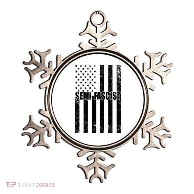 Semi Fascist Distressed USA American Flag Ornament
