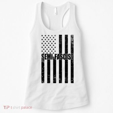 Semi Fascist Distressed USA American Flag Women's Tank Top