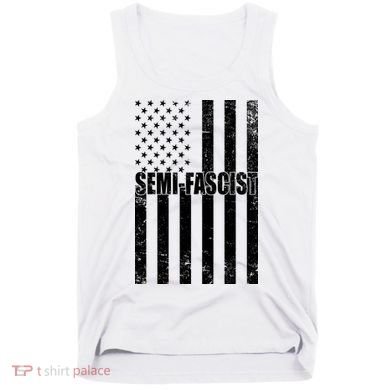 Semi Fascist Distressed USA American Flag Tank Top