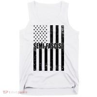 Semi Fascist Distressed USA American Flag Tank Top thumb 0