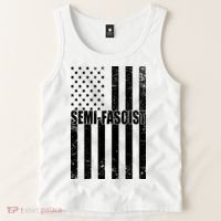 Semi Fascist Distressed USA American Flag Tank Top thumb 2