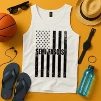 Semi Fascist Distressed USA American Flag Tank Top thumb 4