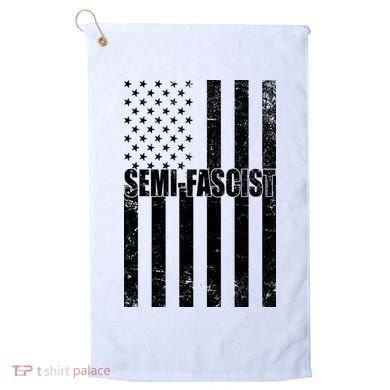 Semi Fascist Distressed USA American Flag Golf Towel