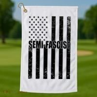 Semi Fascist Distressed USA American Flag Golf Towel thumb 1
