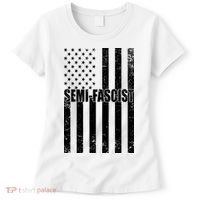 Semi Fascist Distressed USA American Flag Women's T-Shirt thumb 0