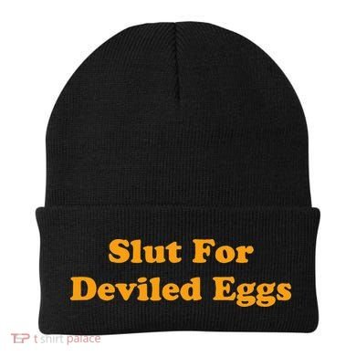 Slut For Deviled Eggs Funny Gag Gift Beanie