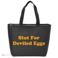 Slut For Deviled Eggs Funny Gag Gift Tote Bag thumb 0