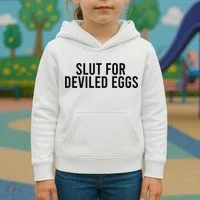 Slut For Deviled Eggs Kids Hoodie thumb 3