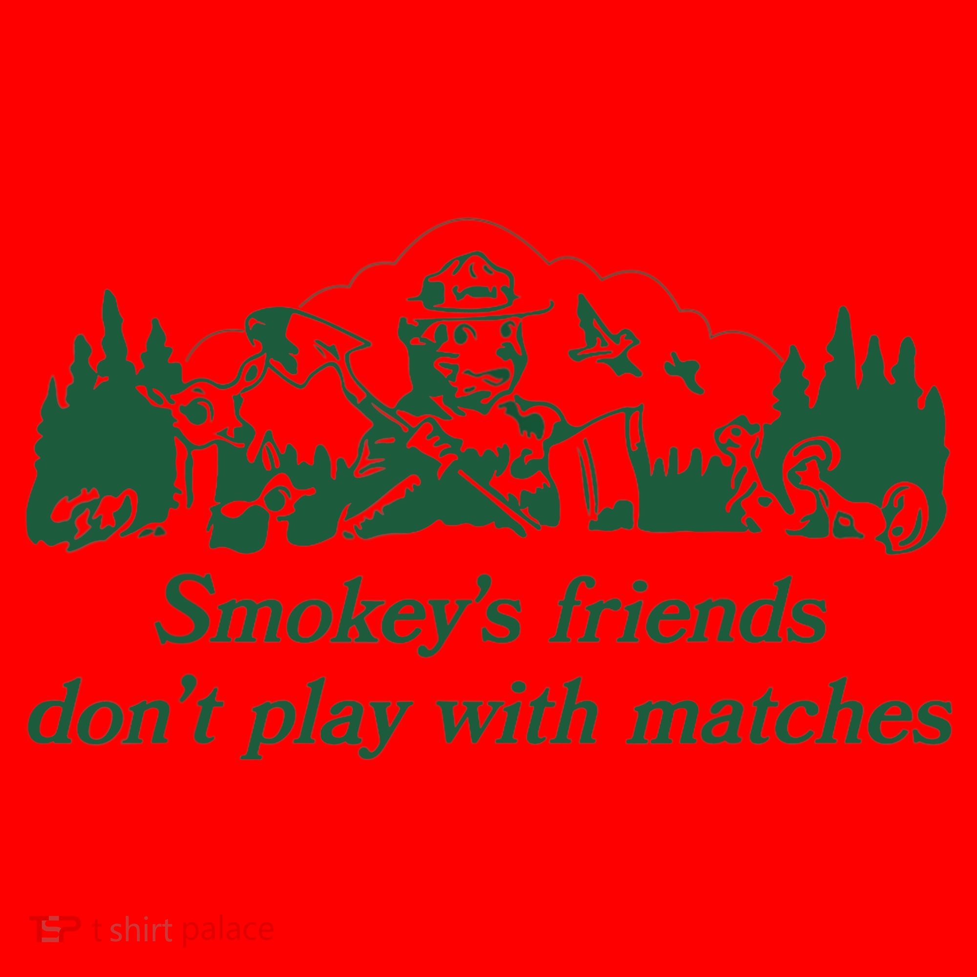 Smokey's Friends Don't Play with Matches Funny Saying Santa Hat
