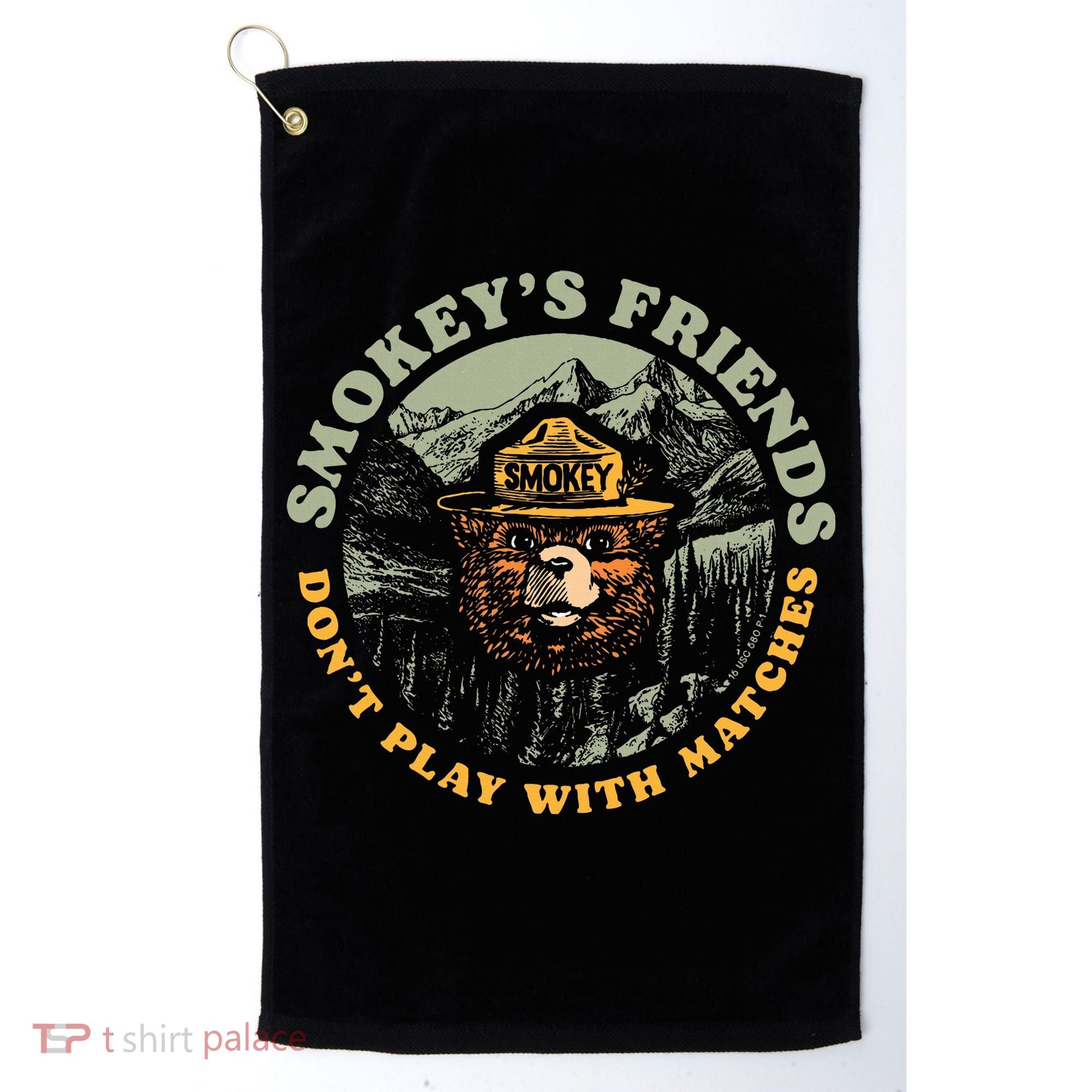 Smokeys Friends Dont Play With Matches Golf Towel