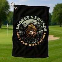 Smokeys Friends Dont Play With Matches Golf Towel thumb 1